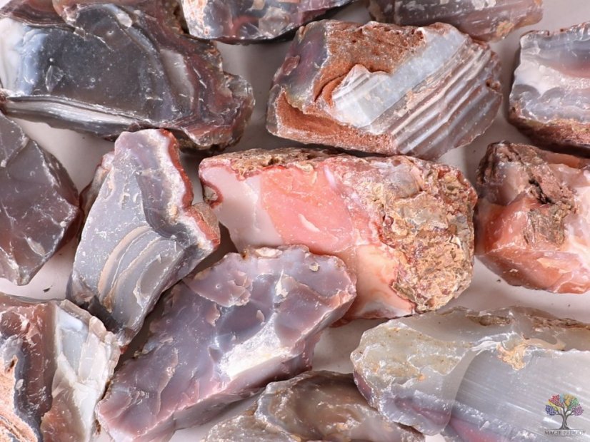 Achát Bahía 5 - 11 cm surový kámen #682 Brazílie - Množství: 500g