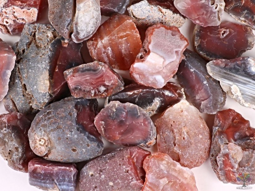 Achát / Karneol surový kámen 5 - 9 cm - TOP kvalita Brazílie #474