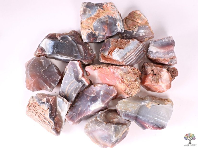 Achát Bahía 5 - 11 cm surový kámen #682 Brazílie - Množství: 500g