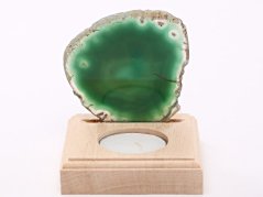 Achátový svícen plát 7 cm - Top kvalita #631