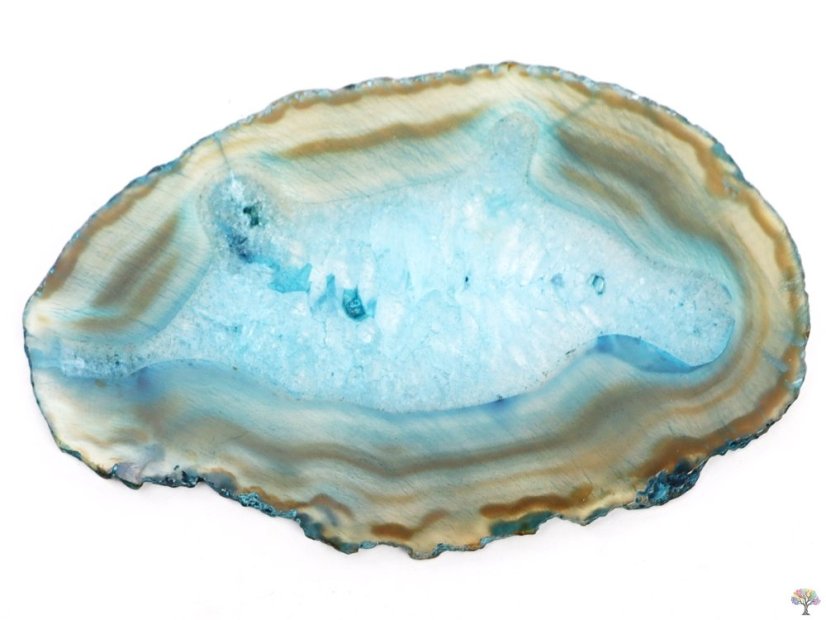 Achátový plát modro-zelený velikost 7 - 11 cm Top kvalita #NV449