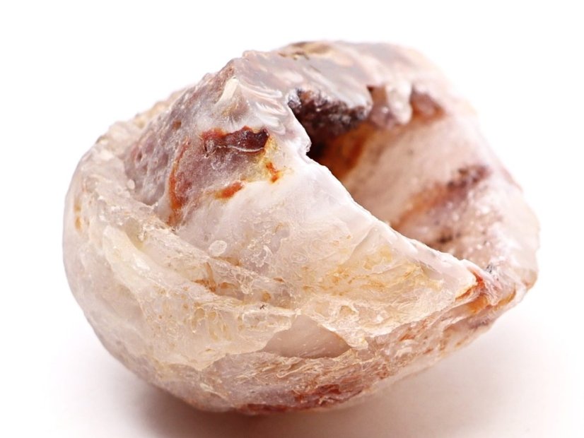 Achát peříčkový 124 g - 7.5 cm - geoda - Top kvalita - #346