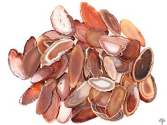 Achátový plát červený velikost 3 - 7 cm #NV436