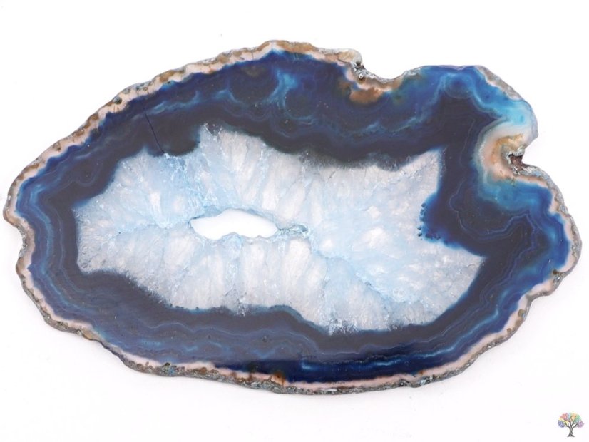 Achátový plát modrý velikost 7 - 11 cm Top kvalita #NV458