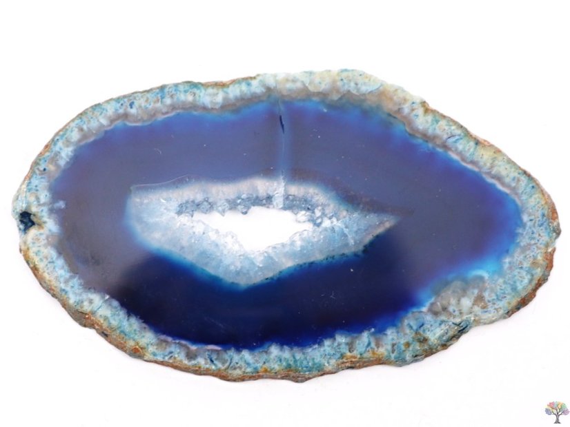 Achátový plát modrý velikost 7 - 11 cm Top kvalita #NV458