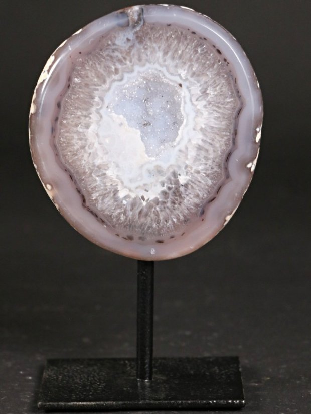 Achát drúza na stojánku 0.600 kg #368 - Top kvalita