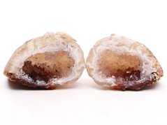 Achát peříčkový geoda pár 145 g - 6 cm - Top kvalita - #B418