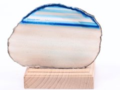 Achátový svícen plát 7 cm - Top kvalita #334