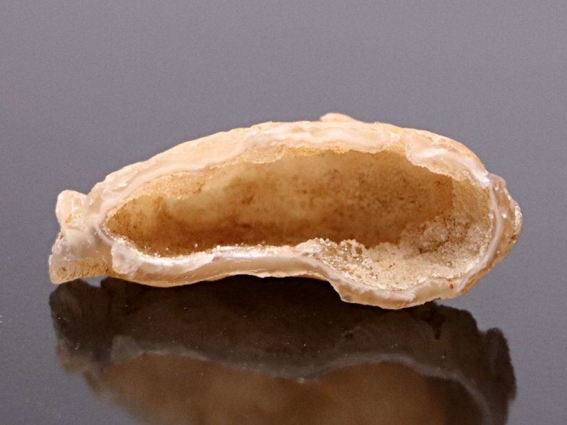 Achát peříčkový 2 - 3 cm přírodní geoda #ZB76