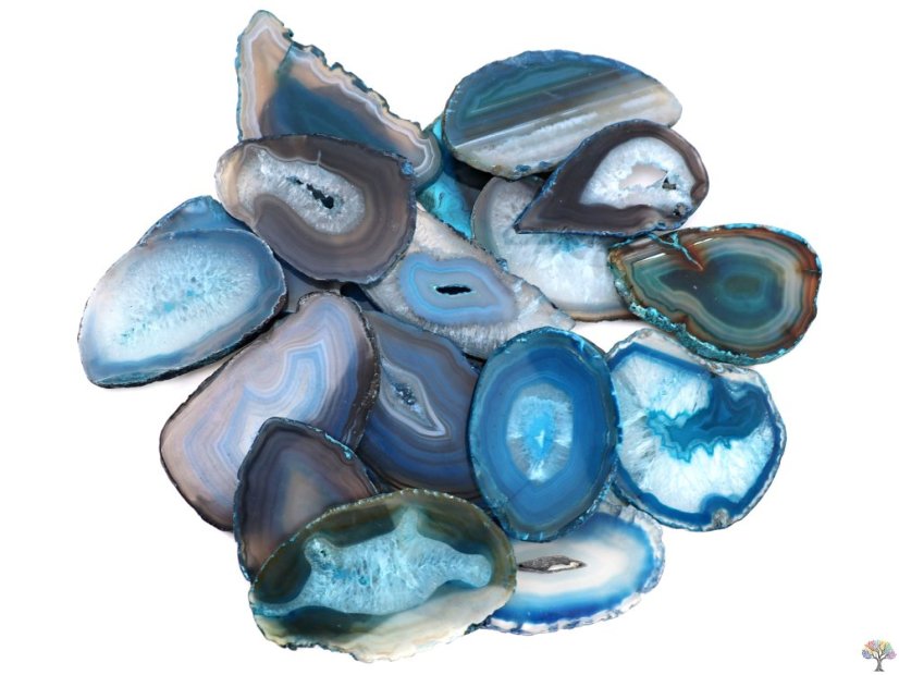 Achátový plát modro-zelený velikost 7 - 11 cm Top kvalita #NV449