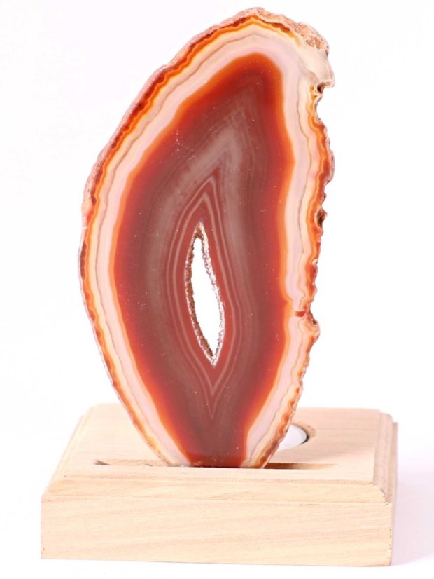 Achátový svícen plát 11 cm - Top kvalita #187