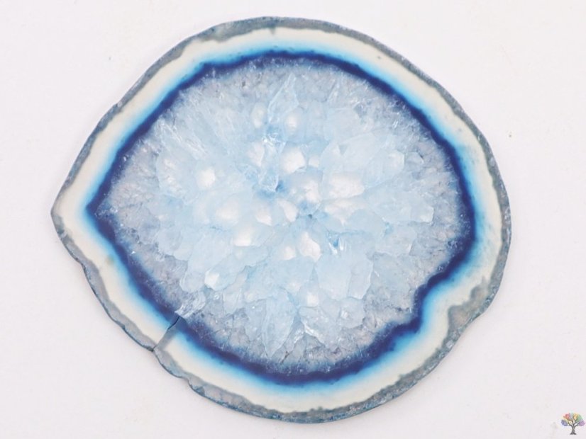 Achátový plát modrý velikost 7 - 11 cm Top kvalita #NV458