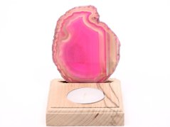 Achátový svícen plát 9 cm - Top kvalita #272