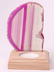 Achátový svícen plát 11 cm - Top kvalita #107