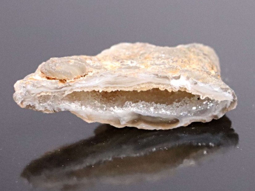 Achát peříčkový 2 - 3 cm přírodní geoda #ZB76