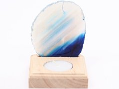 Achátový svícen plát 8 cm - Top kvalita #328