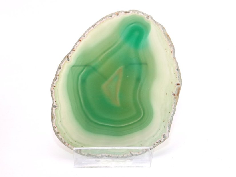 Achátový plát velikost 8 cm + stojánek #1898 - Top kvalita