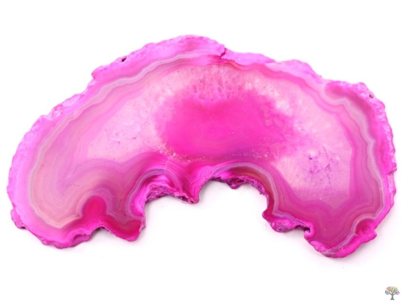 Achátový plát růžový velikost 7 - 11 cm Top kvalita #NV447