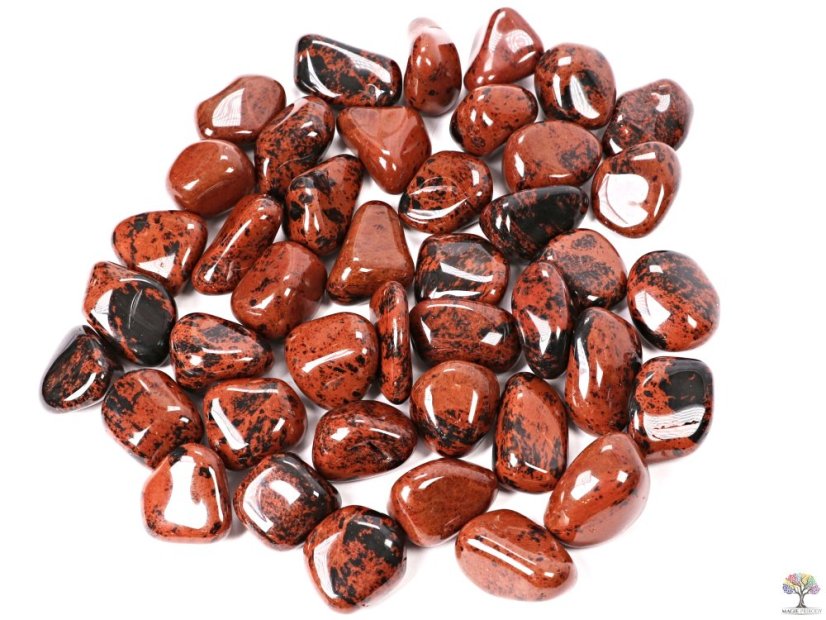 Tromlovaný kámen Obsidián moka XL velikost 30 - 45 mm - USA #173