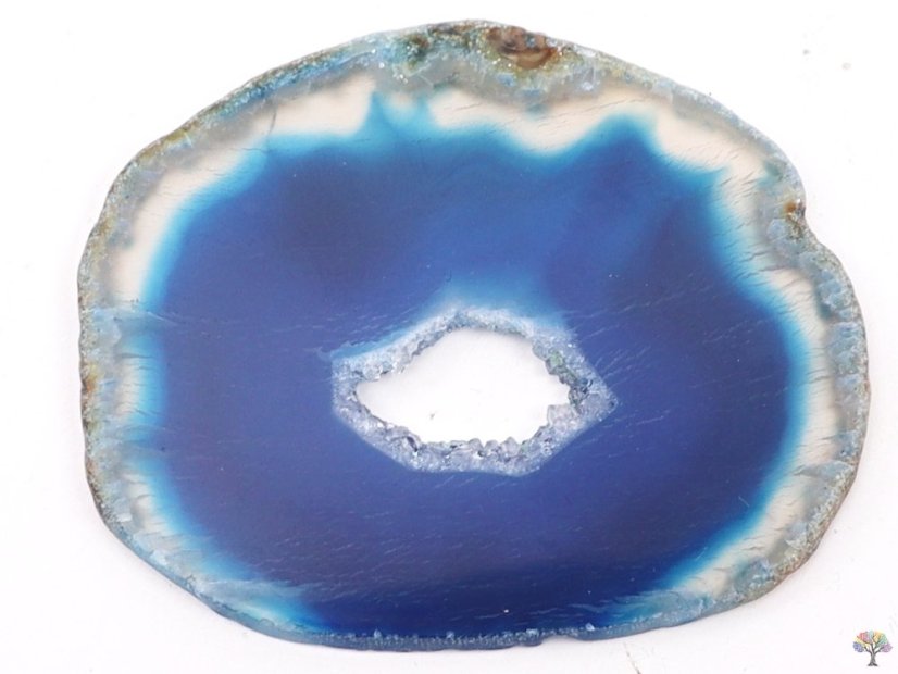 Achátový plát modrý velikost 7 - 11 cm Top kvalita #NV458