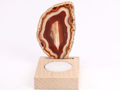 Achátový svícen plát 8 cm - Top kvalita #417