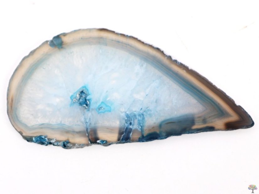 Achátový plát modro-zelený velikost 7 - 11 cm Top kvalita #NV449