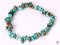 Náramek sekaný - Tyrkys - tromlovaný - 244