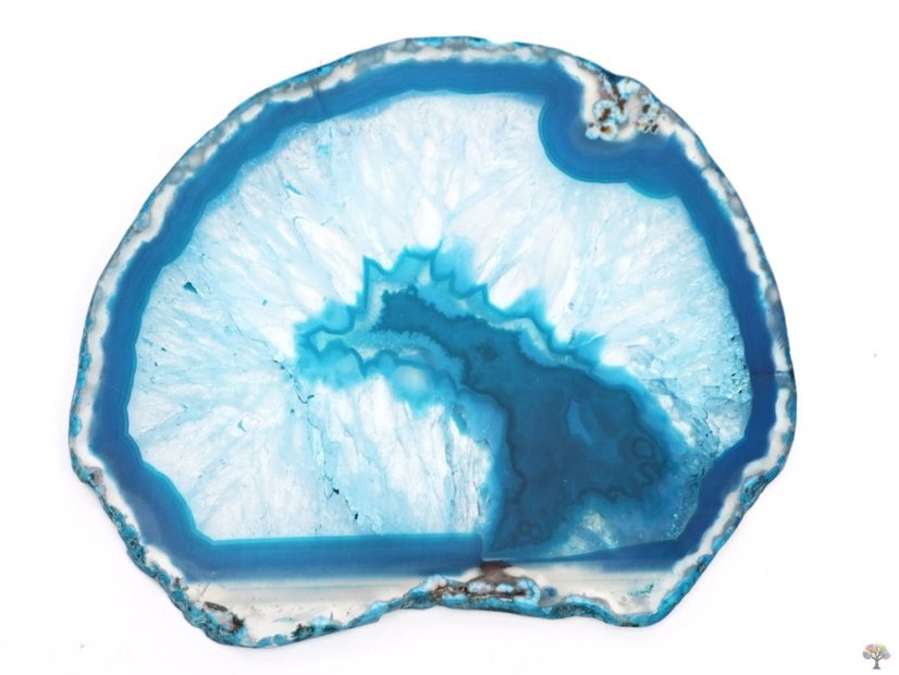 Achátový plát modro-zelený velikost 7 - 11 cm Top kvalita #NV449