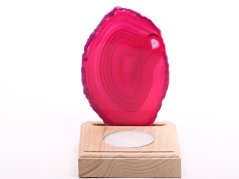 Achátový svícen plát 10 cm - Top kvalita #300