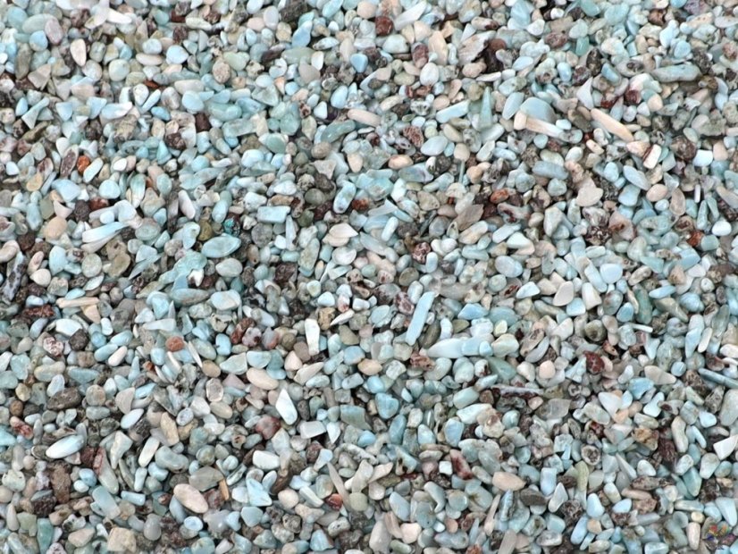 Tromlovaný kámen Larimar XXXS velikost 3 - 8 mm - Dominikánská republika #386