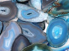 Achátový plát modro-zelený velikost 7 - 11 cm Top kvalita #NV449