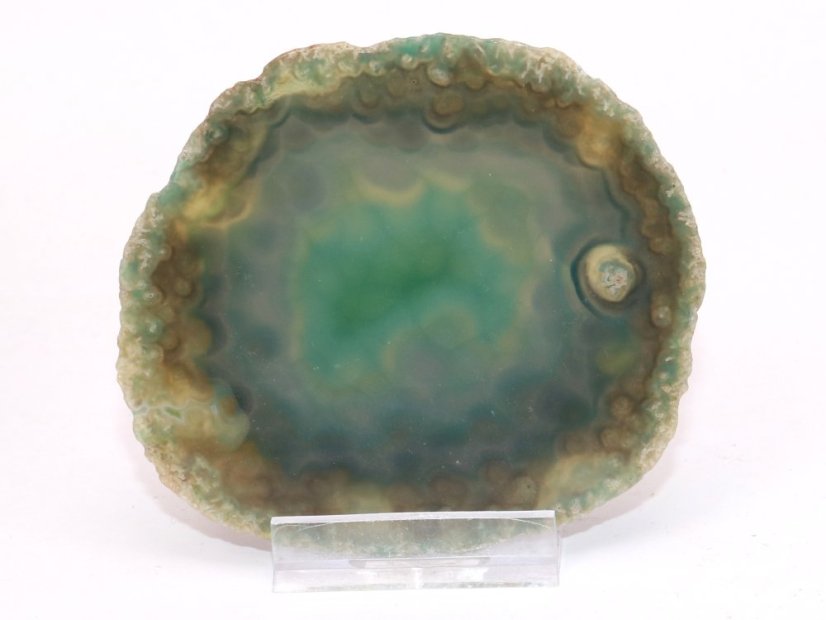 Achátový plát velikost 9 cm + stojánek #1925 - Top kvalita