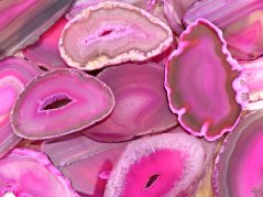 Achátový plát růžový velikost 7 - 11 cm Top kvalita #NV447