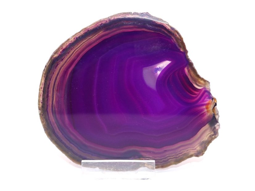 Achátový plát velikost 10 cm + stojánek #1835 - Top kvalita