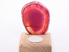 Achátový svícen plát 9 cm - Top kvalita #308