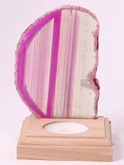 Achátový svícen plát 11 cm - Top kvalita #107