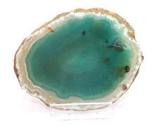 Achátový plát velikost 8 cm + stojánek #1893 - Top kvalita