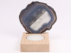 Achátový svícen plát 8 cm - Top kvalita #406