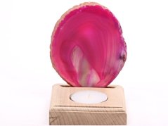 Achátový svícen plát 9 cm - Top kvalita #304