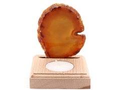 Achátový svícen plát 8 cm - Top kvalita #570