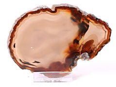 Achátový plát - velikost 11 cm + stojánek #610 -  Top kvalita